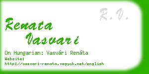 renata vasvari business card